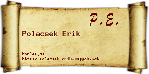 Polacsek Erik névjegykártya